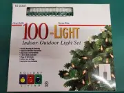 Holiday Living 100Clear White Christmas Lights String IndoorOutdoor green cord