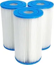 Gewxgzo Type B Pool Filter Cartridge Compatible with in-tex 2500 GPH Filter Pump for Above Ground Pools, 29005E Easy Set Swimming Pool Filter Cartridge (3)