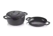 Tupperware® Cast Iron Skillet and Cocotte Cooking Set New In Box