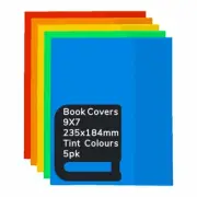 15 x OSMER Tinted 9x7 Exercise PVC Book Covers / Jacket 235 x 184mm BC9719