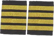 [WEKAMOS] Professional Flight Attendant Epaulets Pilot Uniform Accessory Captain Epaulette Comfortable Boys and Girls Roleplay