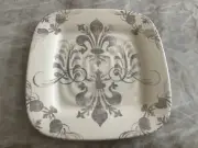 Fluer De lis melamine Square Plates 10” Target Home NWT sold set of 4