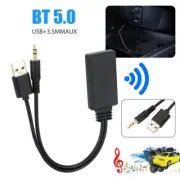 Wireless Bluetooth ReceiverAdapter USB 3.5mm Jack Audio For Car AUX Speaker 2024