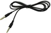 JR Joyreap Golden Plated 3.5mm Male 4 Pole TRRS AUX Cable 3 Ft 1M Cord 3.5mm Screen-to-Screen Audio and Video Audio Extension Cable for Cars Stereo DVD Player (Black)