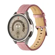 Nevenka Genuine Leather Watchband Groove for Galaxy Watch 42mm/Samsung Gear S3-DarkPink