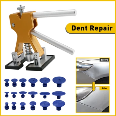 Car Body Dent Repair Tool Paintless Puller Dint Hail Damage Remover 18 Tab Kit