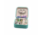 68pcs DIY Bracelet Making Kit Beads & Charms - 68pcs Green and Jewellery Box