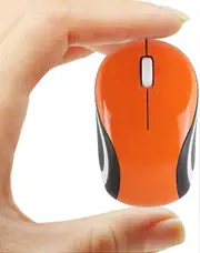 Elrachen Mini Small Wireless Mouse For Travel Optical Portable Mini Wireless Mouse With Usb Receiver For Pc Laptop (orange)