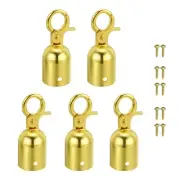 1.1"x3" Stanchion Rope End Stopper 5pcs Cord End Caps Barrier Rope End Golden