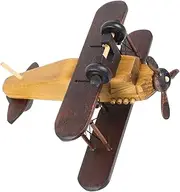 EPIGEIST Wooden Aircraft Model Vintage Biplane Ornament Boys and Girls' Room Decor Retro Airplane Toy Rustic Decor for Home