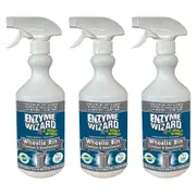 3PK Enzyme Wizard Wheelie Bin Cleaner And Deodoriser 750ml