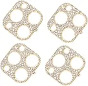 LIFKICH 4pcs Shiny Rhinestone Phone Lens Protectors for Durable Camera Lens Covers Easy Install No Bubbles Residue present for Friends and Family