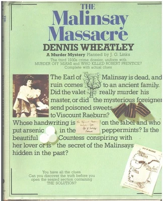 The Malinsay Massacre by Dennis Wheatley - A Murder Mystery Game Book