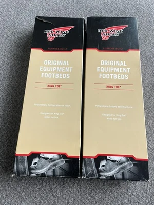 2 New Red Wing Original Equipment Footbeds King Toe Boot Inserts Mens 7.5