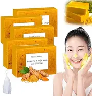 5-PackBeauty Soap, Kojic Acid & Turmeric Soap Bar for Face & Body – Natural Handmade Cleanser for All Skin Types