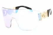 VERSACE VE2258 1002MA Sunglasses Gold Frame Pink Blue Mirror Lenses