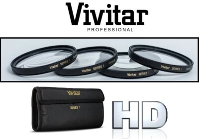 4Pc Vivitar +1+2+4+10 Close Up Lens For Panasonic Lumix DMC-G7H (For 14-140mm)