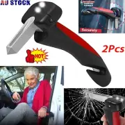 2X Car Door Handle Disability Elderly Standing Aid Cane Flashlight Glass Breaker