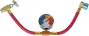 Aupoko R1234YF Refrigerant Charge Hose Kit, with 1/2 LH Can Opener Tap, R1234YF Low Side Quick Coupler, Air Condition Refrigerant Charging Pipe and Gauge