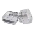 30Pcs Non-stick Disposable Tin Foil Tray Oil-resistant Square Baking Pan BBQ