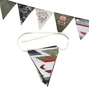 ZALHIN Camp Pennant Banner, Colorful Pennant Banner Flags, Outdoor Decor, Decoration, Camping Decor for Carnivals, Parties, Outdoor Events