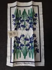 Irish Linen Towel With Irises From Museum Of Fine Arts, Boston 16x27