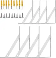 Shelf Brackets Heavy Duty, 8 Pack White 10 inch Floating 10inch 8pack,