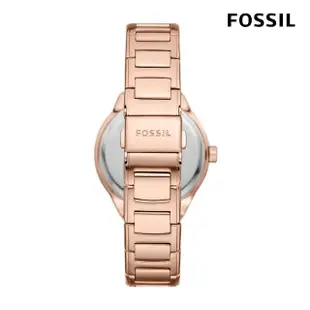 【FOSSIL 官方旗艦館】Eevie 個性鑽圈鏤空機械女錶 玫瑰金不鏽鋼鍊帶 手錶 36MM BQ3781