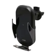 Crest 15W Vent Mount Wireless Qi Enable Smartphone Car Charger Holder Black