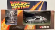1:36 Corgi Back To The Future DeLorean with Doc Brown Metal Figure Mint in Box