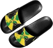 [Forchrinse] Jamaican Flag Mens Womens Slide Sandals Indoor Outdoor Sandals Slippers Lightweight Soft Shower Slippers