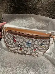 Disney X Coach Belt/Fanny Bag Signature Textile Jacquard Mickey Mouse & Friends