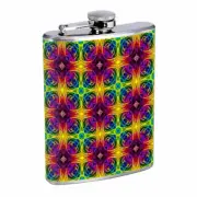 Fractal Em1 Flask 8oz Stainless Steel Hip Drinking Whiskey