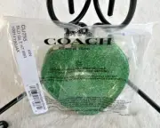 Coach Glitter Heart Compact Mirror Military Green/Green Sherbert CU755 NWT