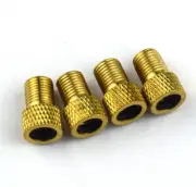 4 x BRASS ADAPTOR PRESTA TO SCHRADER BICYCLE VALVE CONVERTER BIKE PUMP CONNECTOR