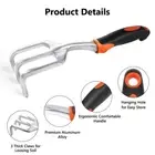 Heavy Duty Hand Cultivators Ergonomic Handle Garden Hand Rake
