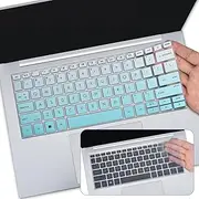 2PCS Keyboard Cover Skin for HP EliteBook 830 835 840 845 1040 G9 G10 13.3 & 14 inch 2025-2022, HP EliteBook 14 inch Keyboard Protector(Not fit 840 845 1040 G8 G7 G6 G5 G4 G3),Gradual Mint+Clear