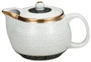 Japanese Ceramic Porcelain kutani ware Japanese kyusu teapot White S-4723