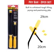 2PCS Pry Bar Heavy Duty Nail Puller Crowbar Wrecking Chisel Set