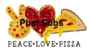 Sublimation Print Glitter Peace Love Pizza Ready To Press Heat Transfer