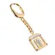 BALLY經典LOGO箭頭造形鑰匙圈吊飾(金色)090156