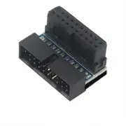 2PCS/Lot USB 3.0 19 Pin 20pin Male To Female Extension Adapter 90 Degree