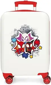 [Disney] Marvel Joumma Team Spidey Cabin Suitcase White 33 x 50 x 20 cm Rigid 2 kg Combination Lock Side ABS 2 kg 33L Hand Luggage, White, One Size, Cabin Suitcase