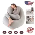 Soft C-Grey Maternity Pillow: Machine-Washable Memory Foam - Full Body Support