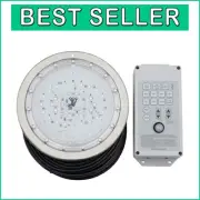 Premium 10" Recessed LED Pool Light with RGB Controller & 100ft Cord for Outdoor