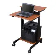 Stand Up Desk Store Rolling Adjustable Height Two Tier Standing Desk Computer...