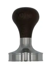Heavy T. Espresso Tamper 58.5mm Flat Wenge Wood Stainless Steel Tamping Baristas