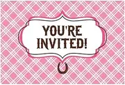 Creative Party Heart My Horse Invitations (Pack of 8) (UK Size: One Size) (Pink/White/Brown)