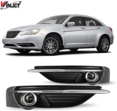 WINJET Factory Style Fog Lights w/ BEZEL WIRING Kit- Fits 2011-2014 Chrysler 200 (for: Chrysler)