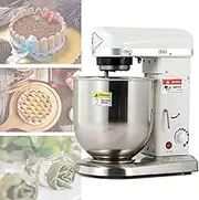 Commercial Food Mixer with Dough Hook, Electric Stand Mixer, 3 Speeds Adjustable, for Bread Cake Pizza Bakery Multifunction Blender,White-10L